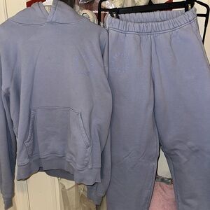 Light Blue Hoodie and Sweatpants Set